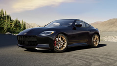 2026 Nissan Z Heritage Edition sports car parked on a scenic mountain road